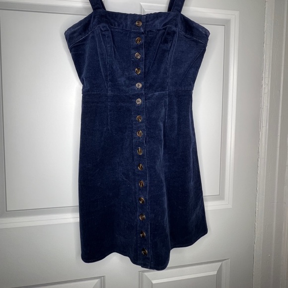 Skyand Sparrow sz S navy corduroy dress - Picture 2 of 3